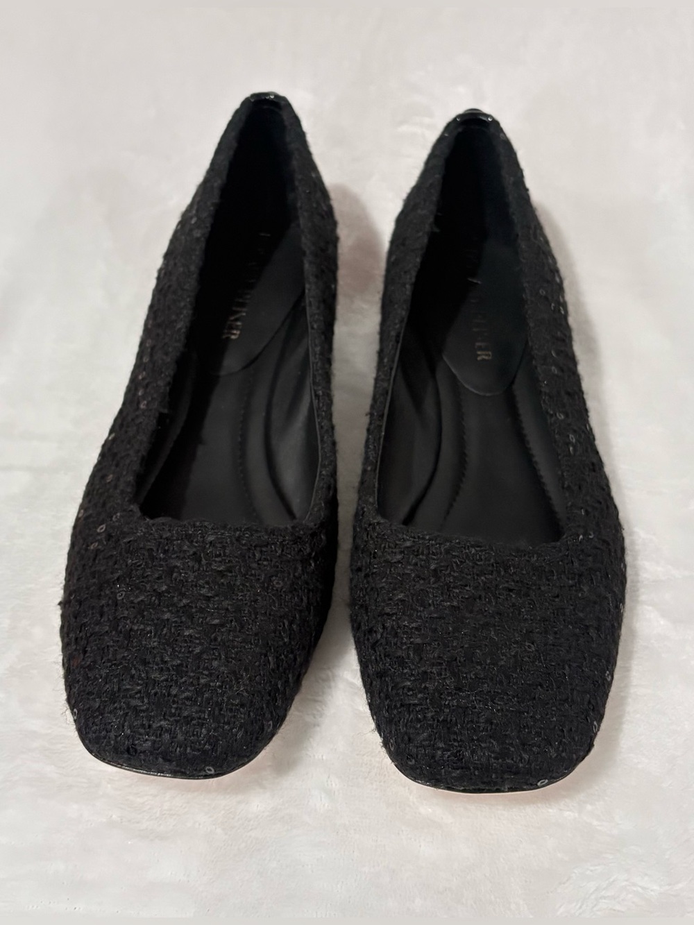 Donald Pliner Tweed Short Stacked Heels Loafers